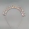 Diademas y Accesorios para el Cabello Transfronterizos Europeos y Americanos Merrychristmas Decoración Navideña para la Cabeza Decoración de Letras