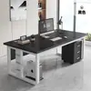 Escritorio de Computadora de Escritorio Engrosado Moderno Simple Escritorio para Jefe Escritorio de Oficina Escritorio para Estación de Trabajo de Empleado Combinación de Escritorio y Silla Escritorio para Estudio en Casa