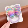 Novedad Infantil Pinza para el Cabello con Lazo de Lentejuelas Pinza de Pato de Tela para Flequillo Roto de Niña Pinza Superior para el Cabello Accesorios para el Cabello de Bola