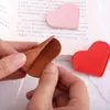 Marcador de página de cuero PU creativo con forma de corazón, protector de esquina de libro, marcador de página para libro de lectura de estudiante, marcador de página portátil con forma de corazón