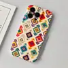 Estilo Boêmio Étnico Popular Colorido Geométrico Losango 18Pm Cobertura Total Capa Dura para iPhone17 Camada Única Capa de Celular