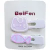 Novo Presilha de Cabelo Fofa de Gatinho e Peixe Estilo Doce para Meninas, Presilha para Franja Lateral, Grampo de Cabelo de Desenho Animado, Acessório de Cabelo para Mulheres