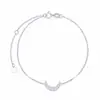 Tobillera Cruzada de Luna Europea y Americana Nueva Moda Moderna Simple Casual Estilo Lujo Ligero Cadena Fina Cadena de Tobillo para Mujer 2026