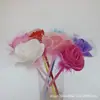 Ventas directas del fabricante de origen: Pluma Artesanal de Pluma de Rosa con Borde Envuelto en PU con Hilo, Regalo de San Valentín, Bolígrafo Promocional