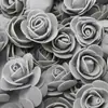 Flor de Rosa de Espuma PE de Simulação de 3,5cm Guirlanda de Flores Decorativa Manual com Flor Flor Artificial Cabeça de Flor Pequena de Espuma fabricantes