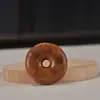 Colgante de Madera de Azufaifo Golpeada por el Rayo Llavero Cadena para Teléfono Colgante Zizhi Talla Artesanal Doble Cara Talismán de los Cinco Truenos
