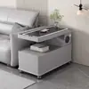 Mesa de Centro Móvel Novo Estilo, Gabinete Lateral para Apartamento Pequeno, Gabinete para Sofá de Sala de Estar, Gabinete Lateral Inteligente de Luxo Leve, Mesa Lateral Minimalista Moderna
