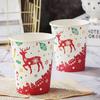 Venta Flash Navidad Juego de Vajilla Desechable Plato de Papel Vaso de Papel Decoración Navideña Servilleta de Papel Vajilla para Fiesta Navideña Plato de Papel