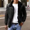 En Stock Chaqueta de Hombre 2021 para Sitios Web Independientes, Amazon, Ebay, Abrigo de Invierno de Piel Sintética, Engrosado, Cálido, con Cremallera