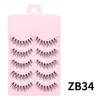 Dingsen Pestañas Postizas Mayoreo Suministro Estable 5 Pares de Pestañas Maquillaje Natural Maquillaje Diario Pestañas Cos