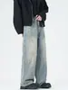 Roupa Masculina Fengshe / Nova Coleção Primavera e Outono Calça Jeans Larga Solta Tendência Estilo Americano para Homens