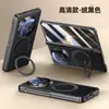 Funda Adecuada para Teléfono Honor Magic V5 con Película Integrada, Soporte Magnético Giratorio, Bisagra de Eje Central para Honor V5, Anticaídas para Hombre