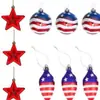 Decoraciones para el Día de la Independencia de Estados Unidos Bandera Americana Bola Patriótica Navideña Colgante de Bola Patriótica para el Día Nacional Americano