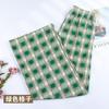 Pantalones Clásicos a Cuadros de Pierna Ancha para Niña de Cintura Alta Sueltos Dosis Pantalones Casuales Pequeños Delgados Adelgazantes Rectos