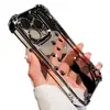 Estojo de Celular Estampado de Patinha de Gato Mais Vendido no Comércio Exterior para iPhone 13/14 Pro Max, Estojo Transparente com Airbag Galvanizado Anti-Queda