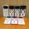 Adecuada para iPhone 18 Pro Max, esta funda magnética transparente para teléfono ofrece protección contra caídas en las cuatro esquinas y proporciona cobertura total para el iPhone 17 y 15
