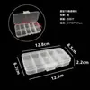 Caja de almacenamiento transparente fija desmontable de 10 compartimentos, caja de herramientas para joyería, caja de almacenamiento de piezas de plástico, caja de papel para equipo de pesca, fabricante