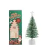 Natal LED colorido luminoso pinheiro de Natal agulha presente decoração de mesa pequenos enfeites árvore de Natal presente atacado