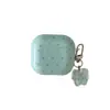 Pingente de Laço Onda Rosa Verde Capa Protetora para Fone de Ouvido Airpods 4ª Geração para Fone de Ouvido Bluetooth Apple 2ª/3ª Geração