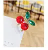 Clip Pequeño de Cereza para Agarrar Clip Pequeño para el Cabello Clip Pequeño Delicado Lindo Tocado Clip Superior Mini Clip para Flequillo Clip para Agarrar el Cabello