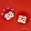 Collar de Bola de Pelo para Mascotas Año Nuevo Año del Serpiente Bufanda Festival de Primavera Suministros de Año Nuevo para Gatos y Perros Decoración Roja Cálida de León