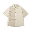Camisas de Manga Curta Bsapa Estilo Japonês Retrô com Recortes para Homens e Mulheres Verão Marca Tendência Soltas e Versáteis Camisas Casuais Cs3063