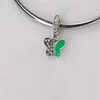 Accesorios de moda europeos y americanos al por mayor Colgante de mariposa de diamantes de gota de aceite DIY Cuentas de agujero grande de aleación Venta directa de fábrica