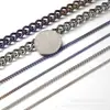 Corrente de Titânio Puro Corrente Semi-Acabada Corrente Quilha Torcida Corrente de Contas de Titânio Corrente com Fivela Longa Corrente de Ângulo em Lote Corrente em Forma de O de Titânio Puro para Atacado