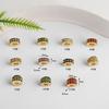 Color oro 18K retenedor de color micro incrustado rueda de dos capas circonita cerdo intestino grueso cuentas de agujero grande accesorios para pulsera collar diy