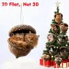 Adornos de Bellota de Animales del Bosque Fantástico Decoraciones de Animales de Piña Decoraciones Acrílicas para Colgar en Casa Decoraciones para Árbol de Navidad