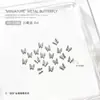 20 piezas de metal para uñas mini mariposa dorado plateado decoración de uñas de mariposa simple mariposa tridimensional japonesa
