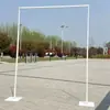 Novos adereços de casamento moldura de fundo de ferro haste telescópica decoração de casamento layout de palco decoração de prateleira de arco dourado