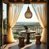 Dropshipping Transfronterizo de Cortinas de Tela Transparente para Decoración de Lugares de Bodas al Aire Libre, Cortinas, Cortinas Transparentes, Cortinas Decorativas y Cortinas de Malla