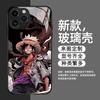 Capa de Celular One Piece Luffy Gear Five Nika para iPhone 17Pm Capa de Vidro Anime Tendência Apple 16 Capa Protetora