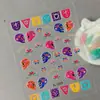 Pegatinas de Arte para Uñas de Calavera de Azúcar de Halloween Calavera del Día de Muertos Mexicano Transfronteriza Pegatinas en Relieve 5D Modelo Sl
