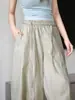 Pantalones marrones de pierna ancha y corte holgado para mujer, nuevo estilo otoño 2026, cintura con cordón, pierna recta larga, tiro alto, con caída, pantalones de corte curvo