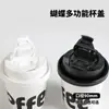 Copo de café descartável tampa borboleta multifuncional tampa de copo calibre 90 8/12/16oz tampa universal para copo de milk tea