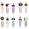 Serie Estrella de Fútbol Parche de PVC Marcador de Libros Dibujo Animado Plástico Suave Clip para Paginación Papelería Creativa Lindo Clip de Papel Personalizado