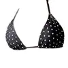 2026 Novo Biquíni de Praia com Amarração Estilo Europeu e Americano com Bolinhas para Mulheres, Top de Biquíni Push-Up Sexy para Amazon