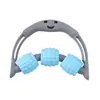 Masajeador de Rodillo Hombro Delgado Pantorrilla Delgada Manual Presiona Puntos de Acupuntura para Relajar Masaje Muscular de Tres Ruedas Yoga Dragado Meridiano del Cuello