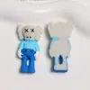 Muñeco de Oso Violento Helado Creativo de Dibujos Animados Accesorios de Resina Broche para el Cabello DIY Zuecos para Mujer Hebilla de Zapato de Flor Accesorios de Material