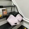 Design de Nicho Fita Xadrez Grande Capacidade Bolsa para Trabalho e Deslocamento Feminina 2025 Nova Bolsa Tote Versátil de Ombro