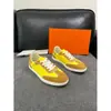 Zapatos Casuales de Tela para Hombre con Parches de Cuero Genuino Gamuza HMS Estilo Versátil de Cordones Bajos Transfronterizos Planos