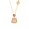 Collar Tichia Original de Jade Hetian Caballo Lindo para Mujer Plata de Ley S925 Estilo Chino Nuevo Colgante de Gama Alta Año del Caballo 2026