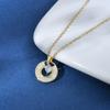 Galvanoplastia em Ouro Real Elegante Corrente para Clavícula Design de Nicho Feminino Zircônia Colar Geométrico Personalizado Colar Corrente de Joias de Celebridade da Internet