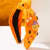 Nueva Diadema Nudada con Temática de Halloween para Mujer con Personalidad Única, Decorada con Pedrería, Accesorios de Murciélago y Calabaza, Accesorio para el Cabello Festivo
