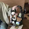 Moda Estampado de Leopardo Bolso de Mujer Oso Pequeño Lindo Estilo Occidental Otoño e Invierno Nueva Llegada Portátil Hombro Único Grande Muñeca Infantil Bolsa Cruzada de Dibujos Animados