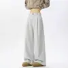 Pantalones casuales de moda, texturizados, holgados, de tiro bajo, pierna ancha, corte recto, engrosados para otoño e invierno, con un look estiloso