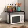 Estante estable en forma de U para horno de microondas, soporte de doble capa para encimera de cocina, estante de almacenamiento multifuncional para uso doméstico, ahorrador de espacio