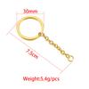 Llavero de acero inoxidable espejo 2.5 * 25 mm tamaño multiespecificación anillo anillo plano llavero accesorios de joyería DIY